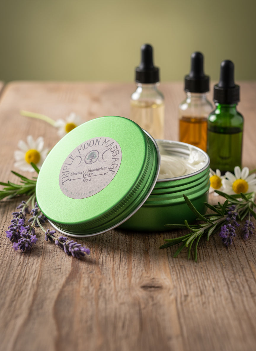 Green container with a white lid on a green background