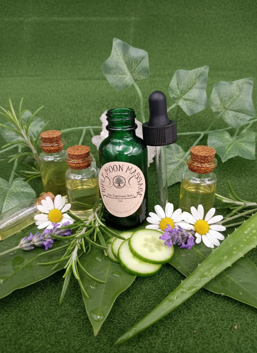 Natural Skin Tightening Serum 1 oz - Triple Moon Massage LLC 