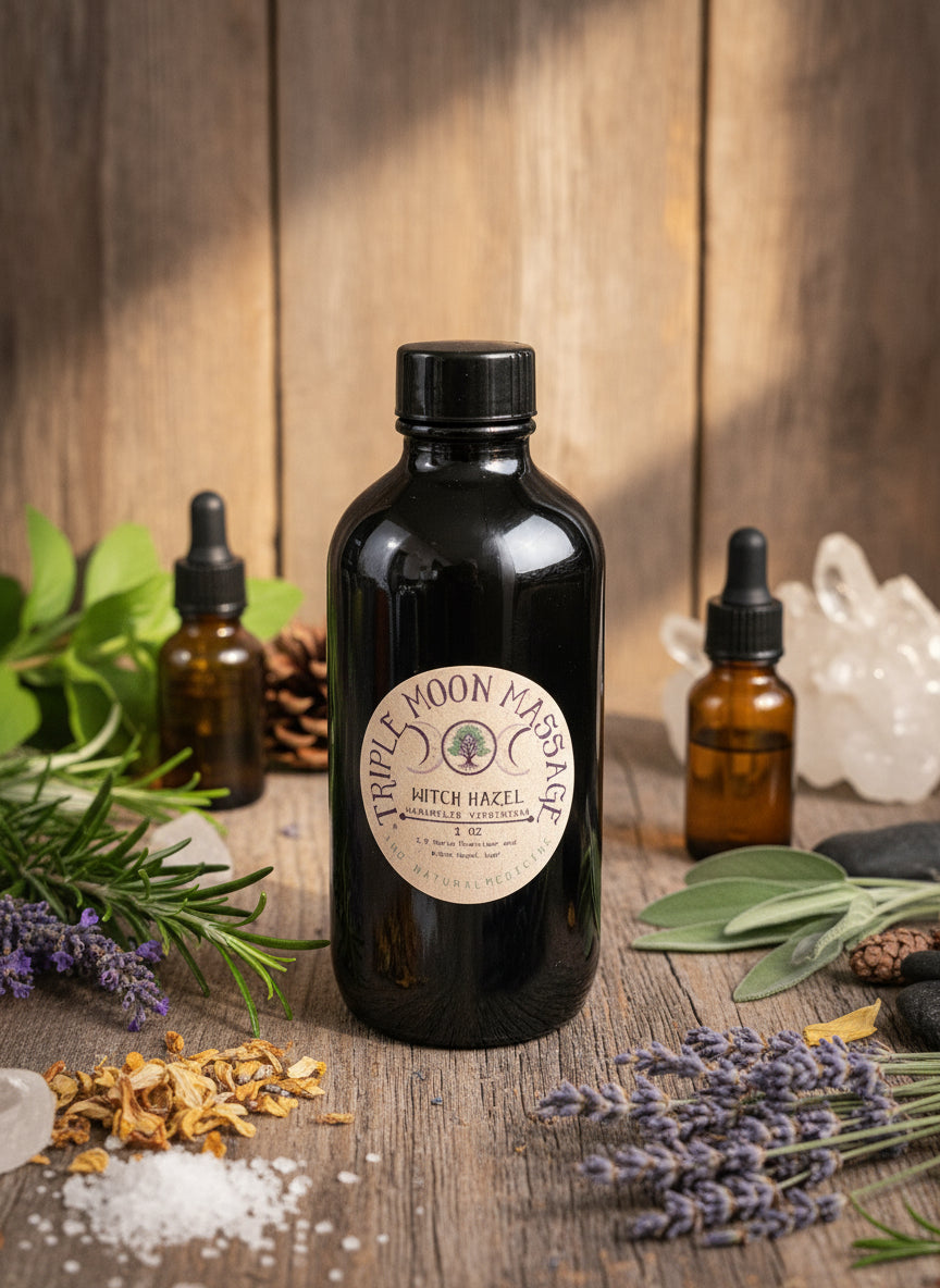 Black bottle with a label on a green surface