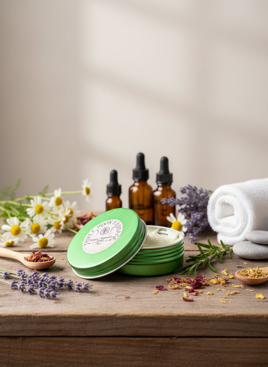 Green container with a white lid on a green background